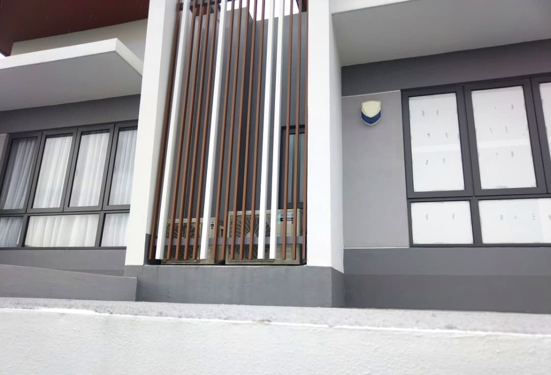 Close-up of Daikin outdoor condenser units mounted on exterior wall